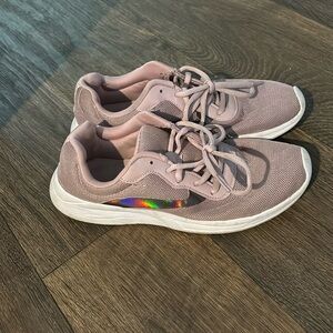 Pink iridescent shoes